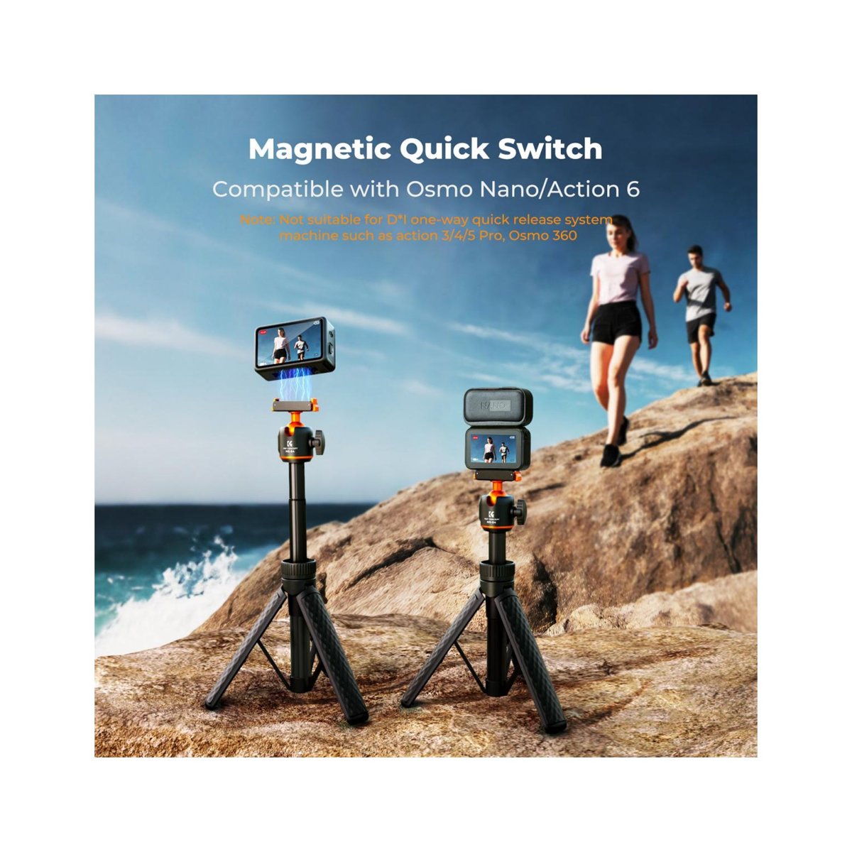 K&F Concept 65cm Magnetic Quick-Release Tripod for DJI Osmo Nano & Action 6 – KF09.181 thumbnail 2