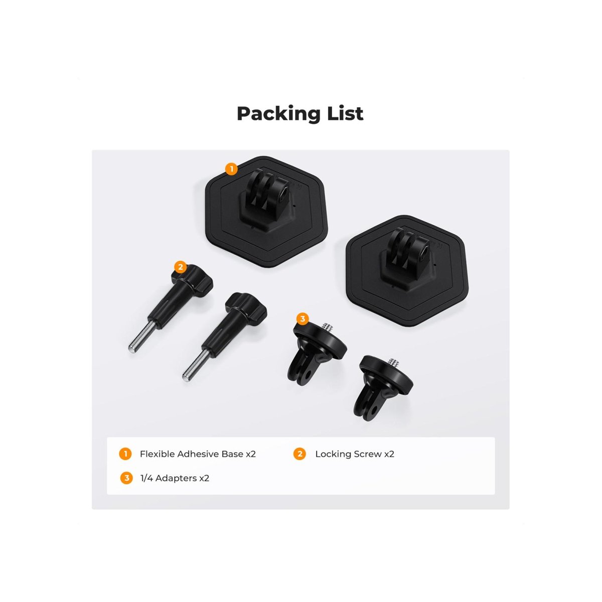 K&F Concept 2-Pack Flexible Adhesive Helmet Mount for Action Cameras – KF31.053 thumbnail 2
