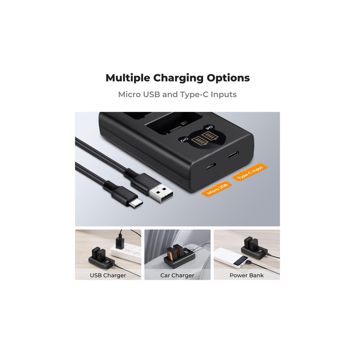 K&F EN-EL25 Dual Channel charger for Nikon Camera-KF28.0031S1