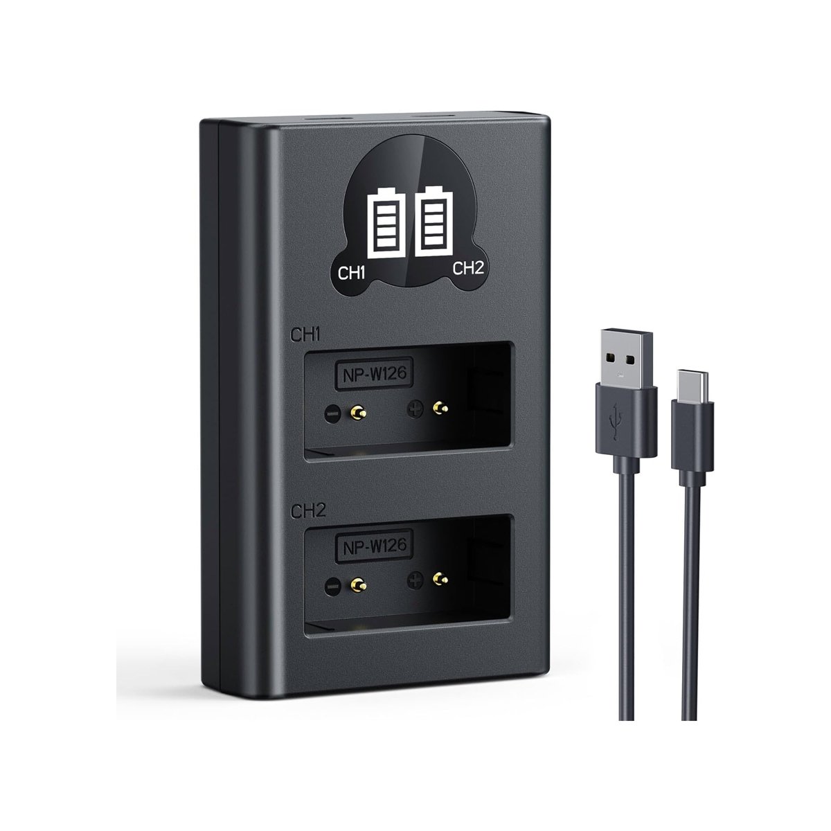 K&F Concept Dual-Slot Charger for Fujifilm NP-W126/NP-W126S Batteries â KF28.0106