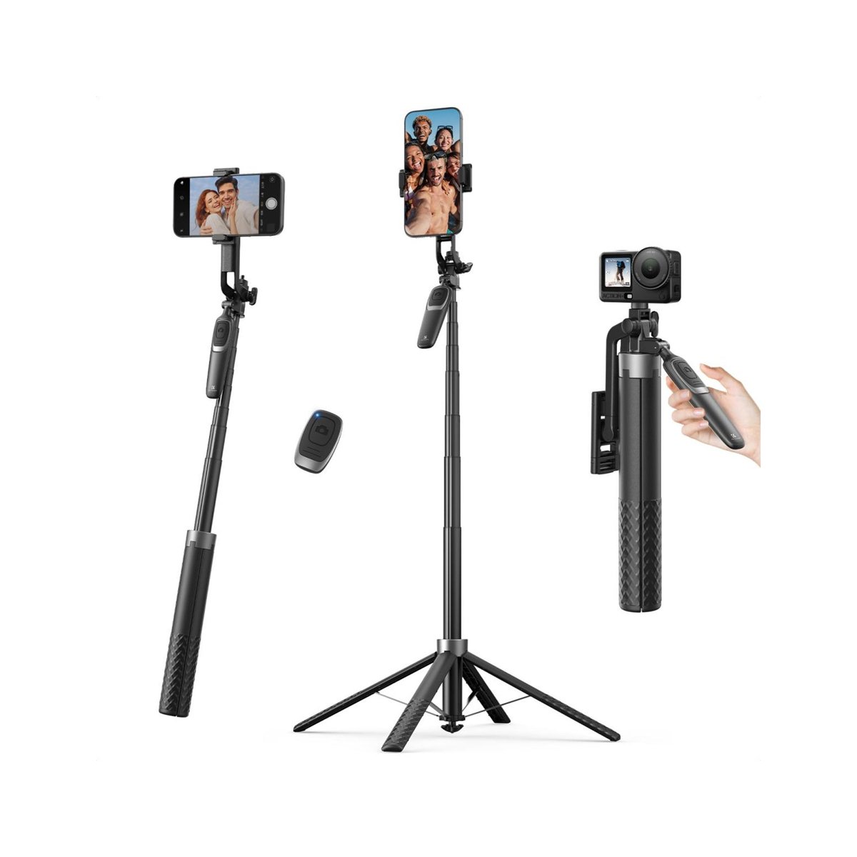 K&F Concept 71" Auto Open Phone Tripod & Selfie Stick â KF15.0030