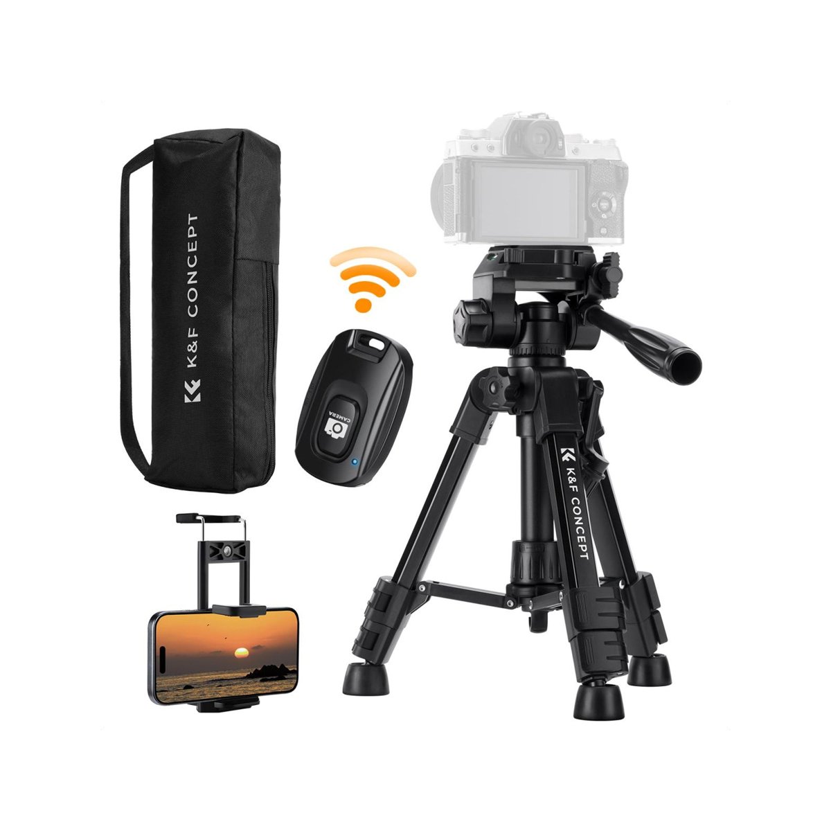 K&F Concept S233A0 25" Mini Desk Tripod with Remote Control-KF09.166