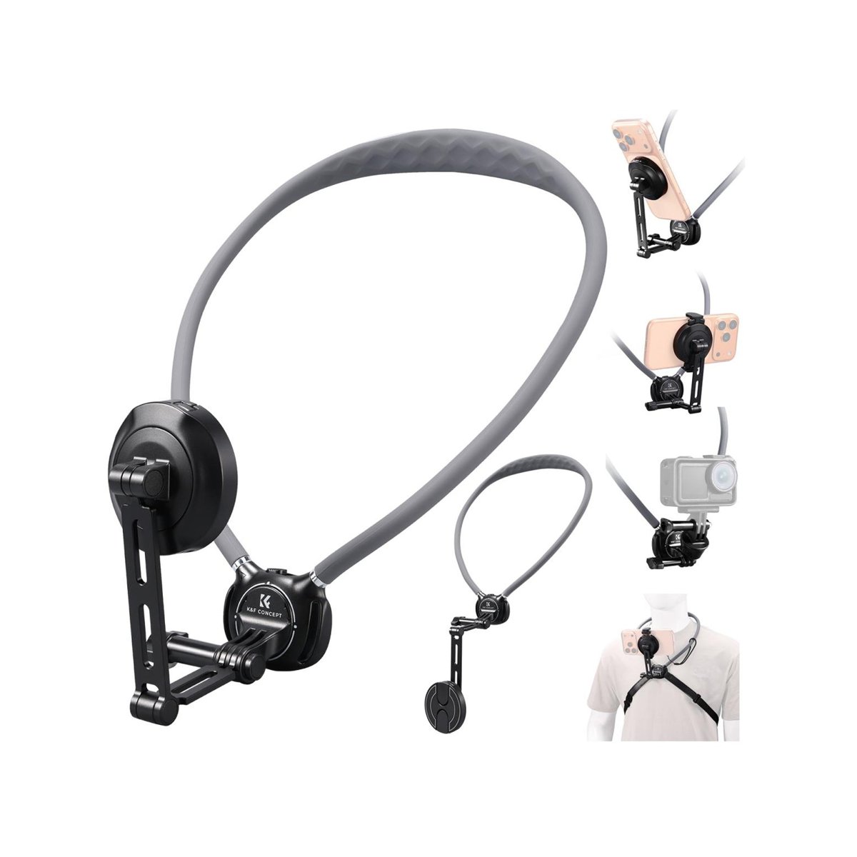 K&F Concept 2-in-1 Magnetic & Clip-On Neck Phone Holder – KF15.0072 thumbnail 2