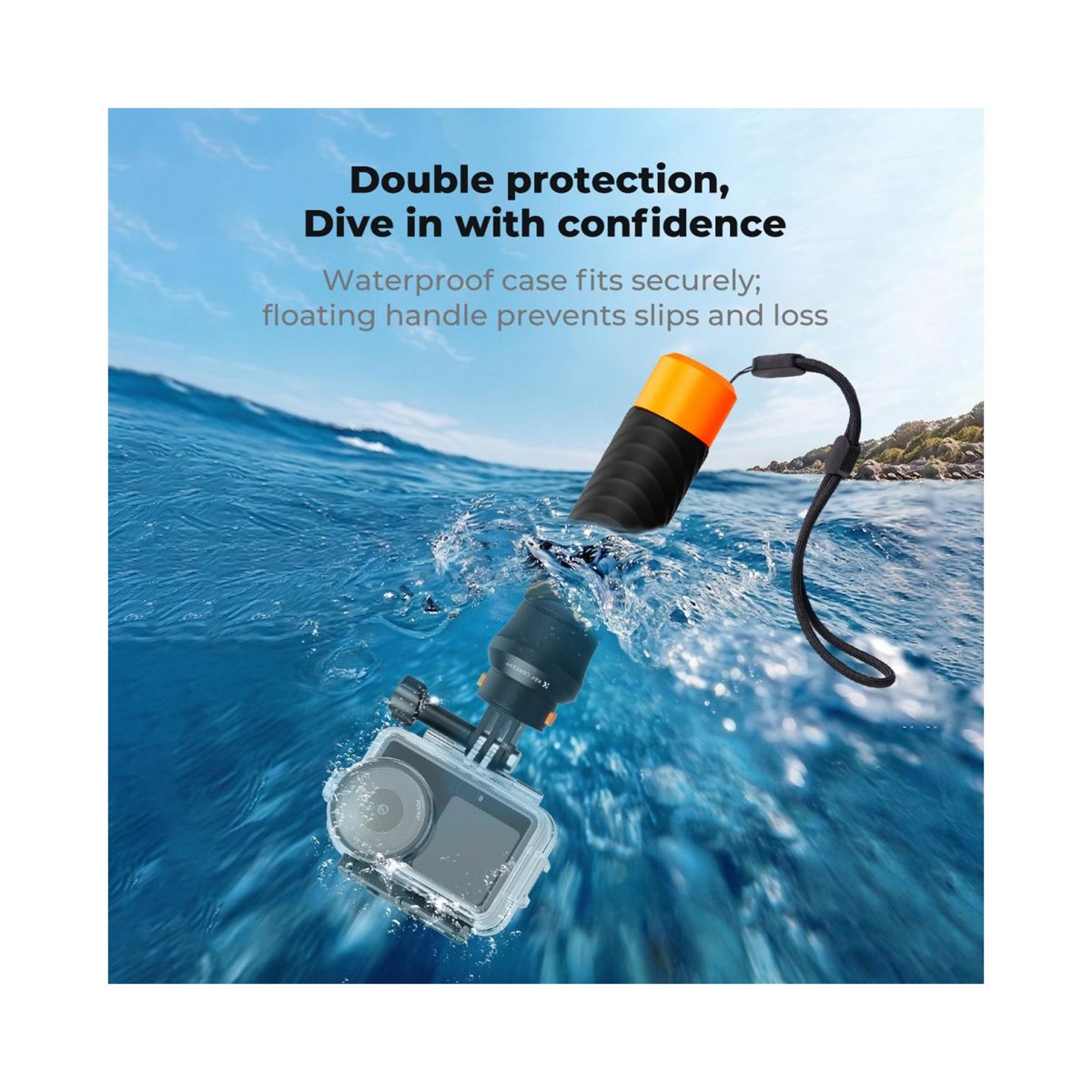 K&F Concept 60m Waterproof Case & Floating Handle Kit for DJI Osmo Action 6 – KF12.0049 thumbnail 2