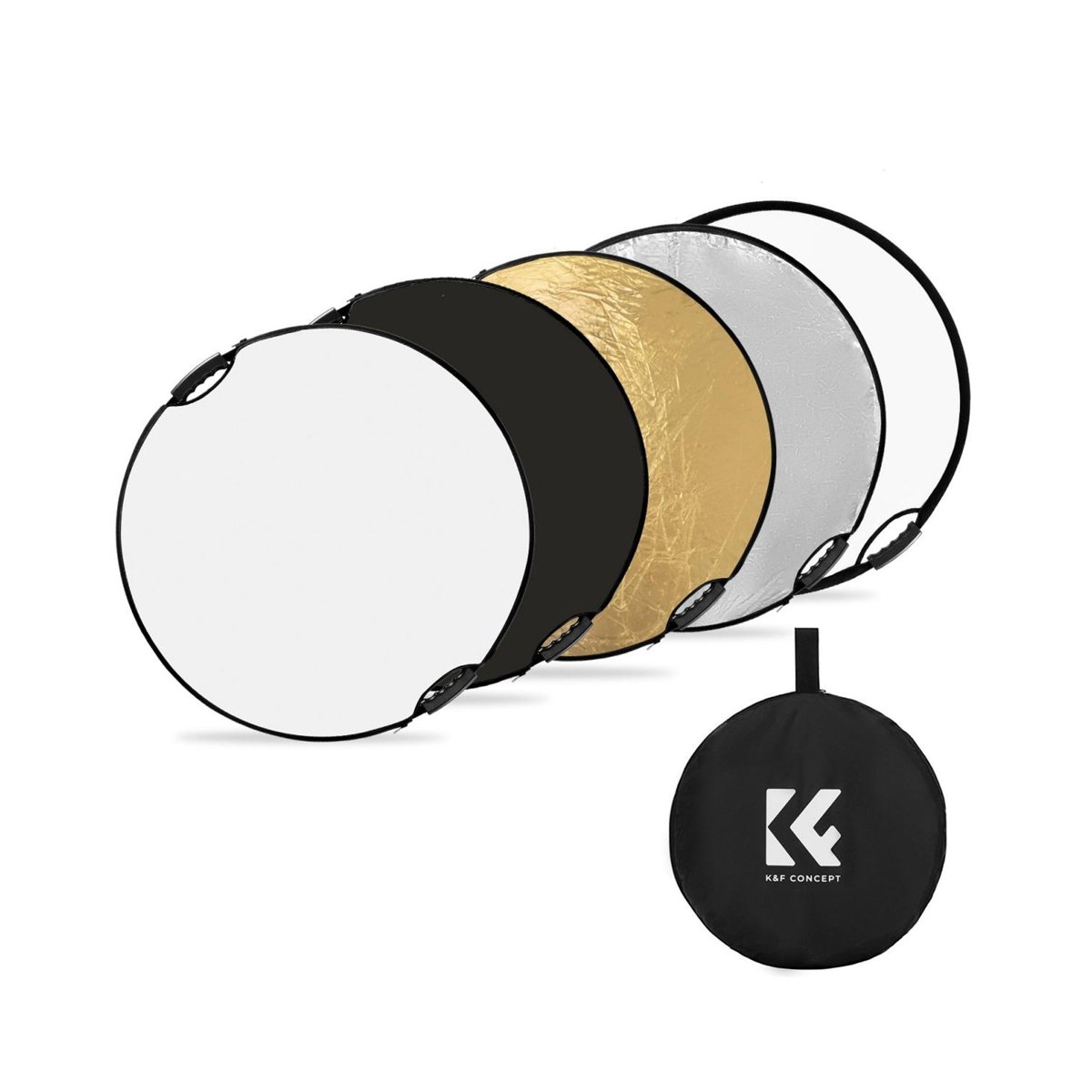 K&F Concept 43" (110cm) 5-in-1 Collapsible Photography Reflector with Grips â KF18.0006