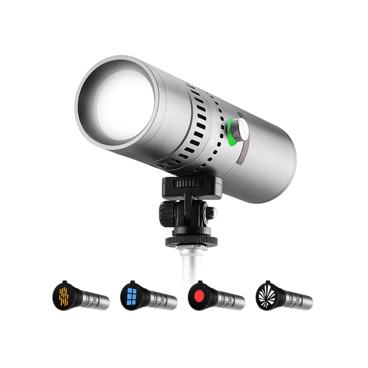 K&F Concept SP25C 25W RGB Photography Flashlight with 20 Gobos â Silver â KF34.063