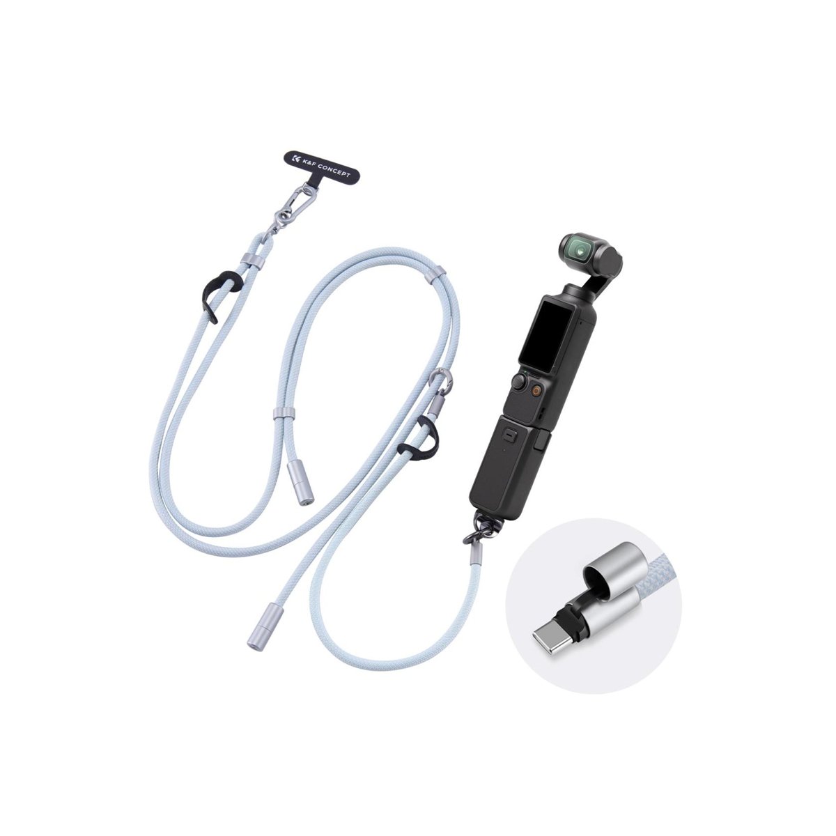 K&F Concept Necklace Strap for DJI Osmo Pocket 3 & Smartphones â Blue â KF14.015