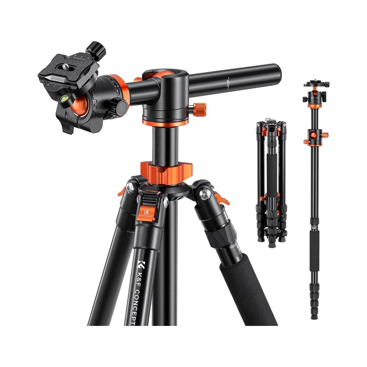 K&F Concept 67âŗ Overhead Aluminium Camera Tripod with Monopod-KF09.085V7