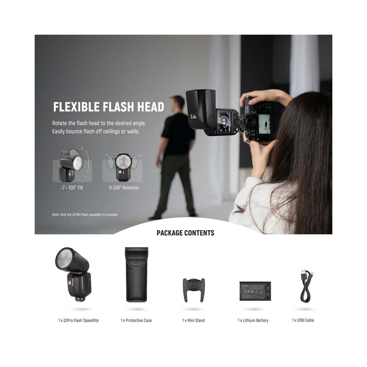 Neewer Z2PRO-N TTL Round Head Flash Speedlite for Nikon thumbnail 2