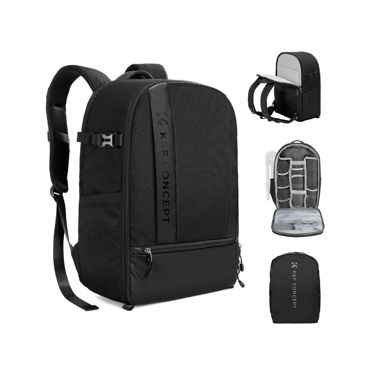 K&F Concept Nature Wander 04 Camera Backpack 18L with Rain Cover â Black (KF13.044V11)