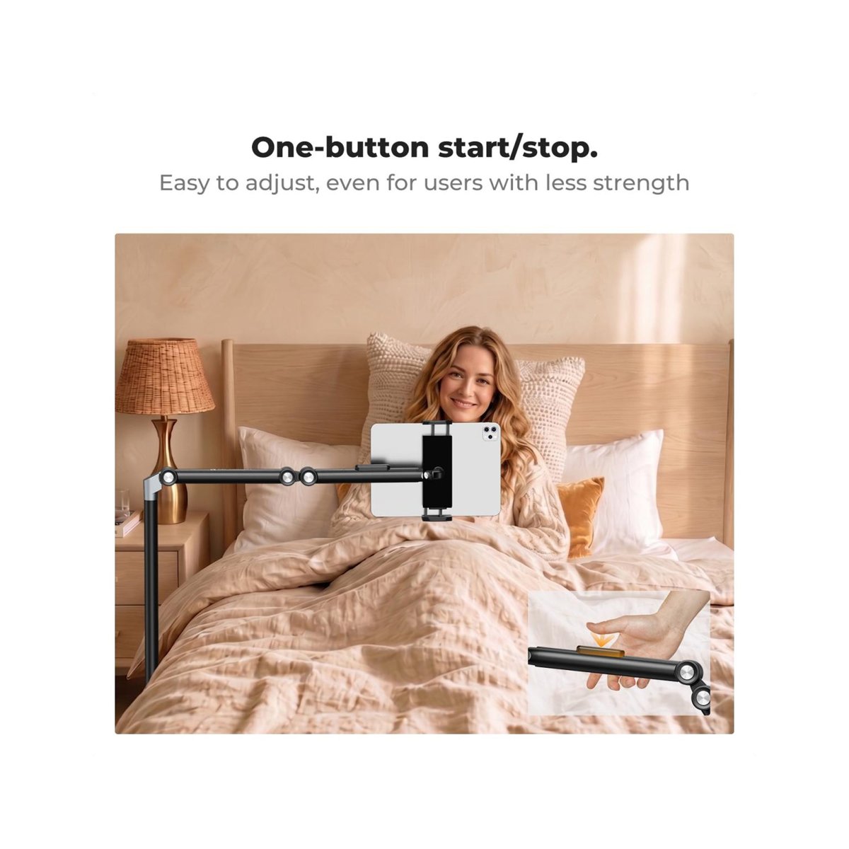 K&F CONCEPT Floor Tablet Stand and Phone Holder with 2.89kg Weighted Base-KF15.0038 thumbnail 2