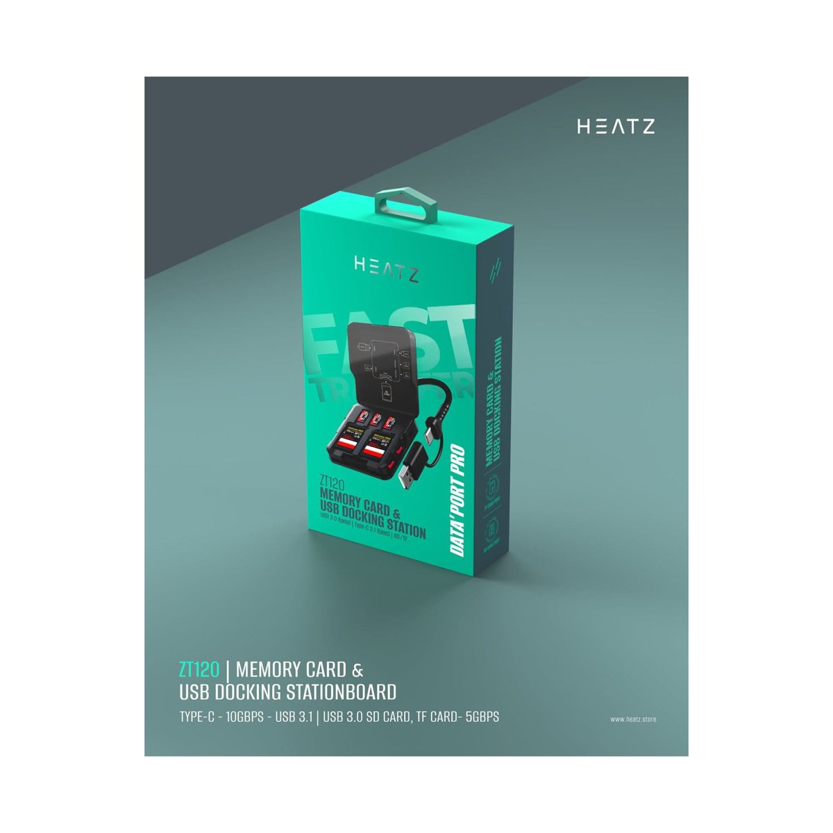 Heatz Memory Card & USB Docking Station- ZT120 thumbnail 2