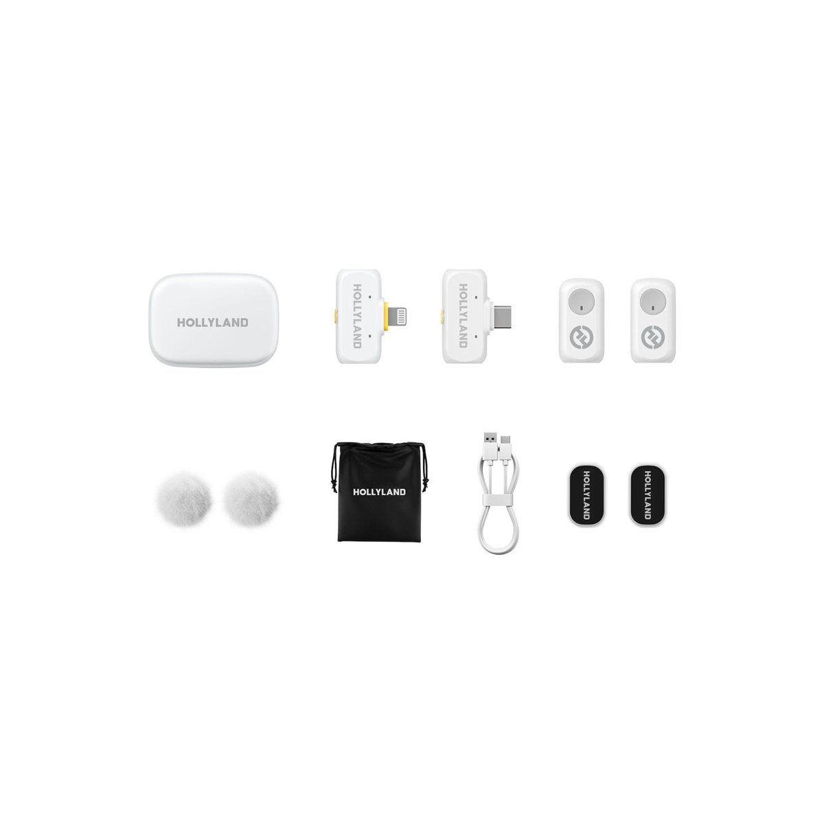HOLLYLAND LARK A1 Combo Wireless Microphone – (Ivory White) thumbnail 2