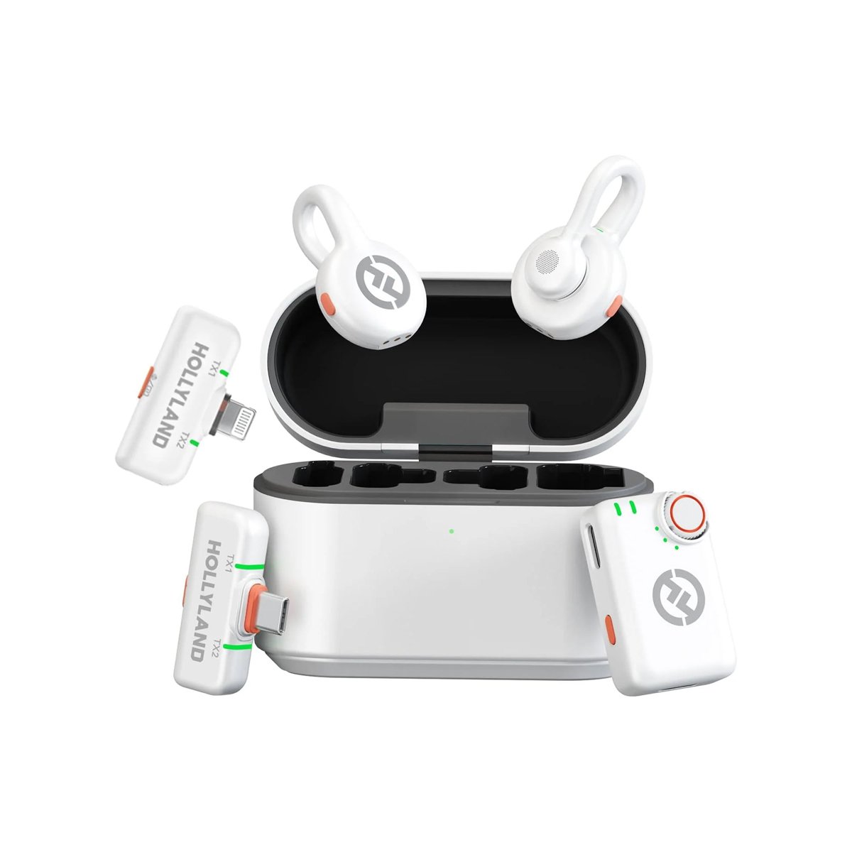 HOLLYLAND LARK M2S Ultimate Combo Wireless Microphone System â Glacier White