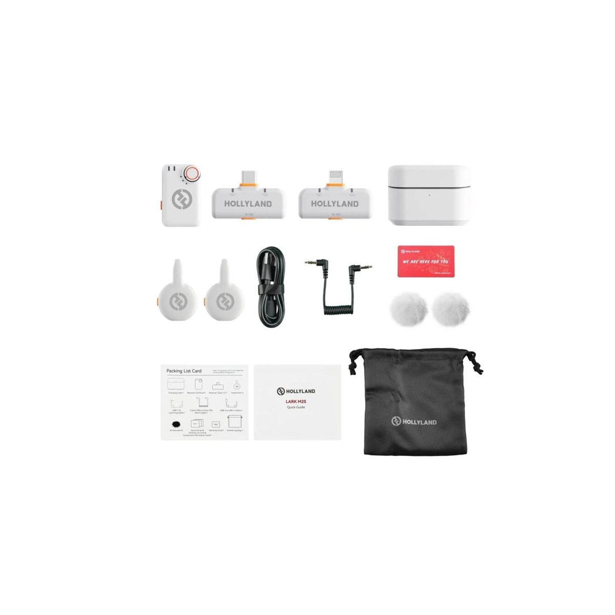 HOLLYLAND LARK M2S Ultimate Combo Wireless Microphone System – Glacier White thumbnail 2