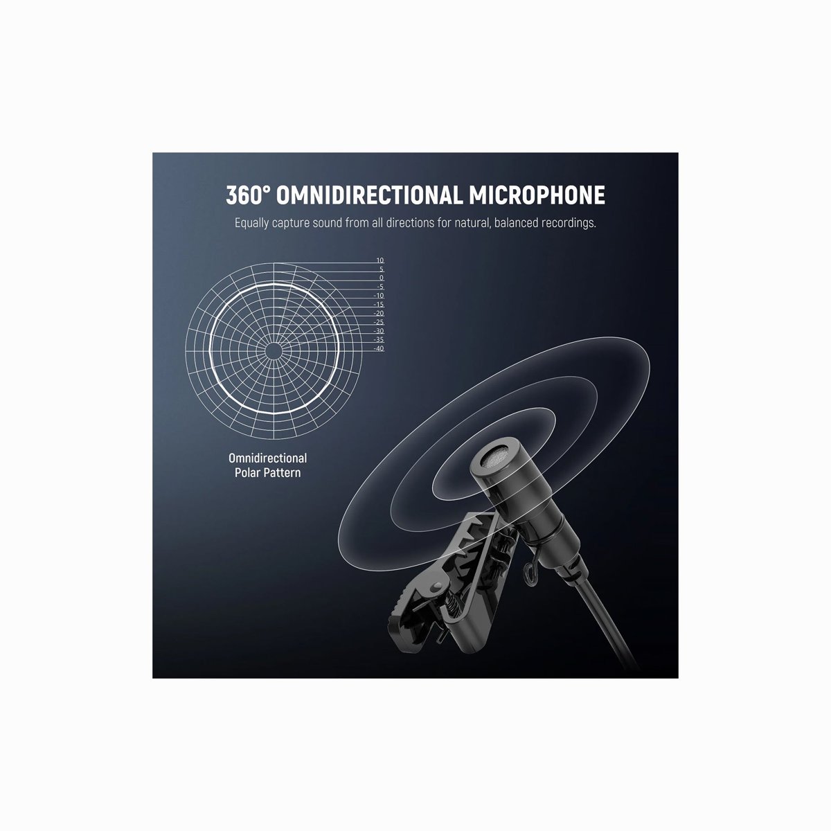 Neewer LM5 3.5mm TRS Mini Clip-On Wired Lavalier Microphone (2-Pack) thumbnail 2