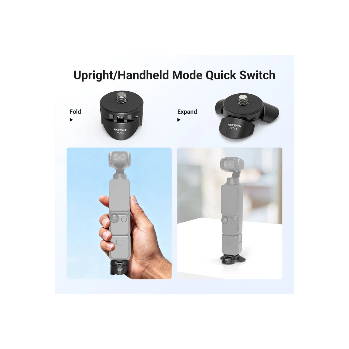 NEEWER AC051 Mini Tripod Compatible with DJI Osmo Pocket 3/4 thumbnail 2