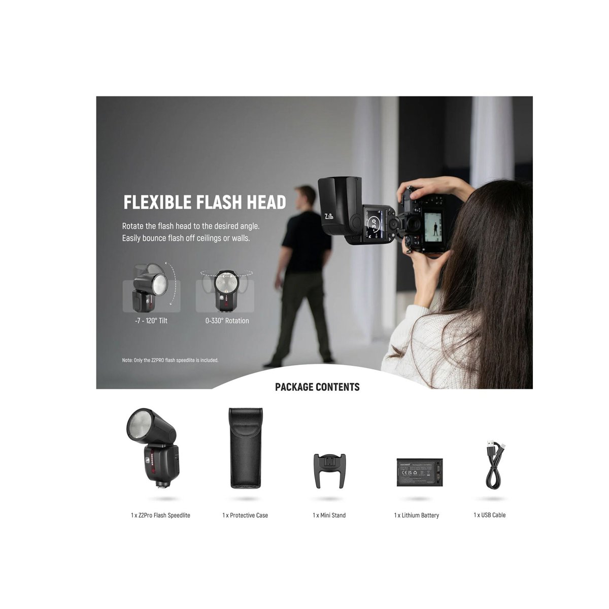 Neewer Z2PRO-C TTL Round Head Flash Speedlite for Canon thumbnail 2