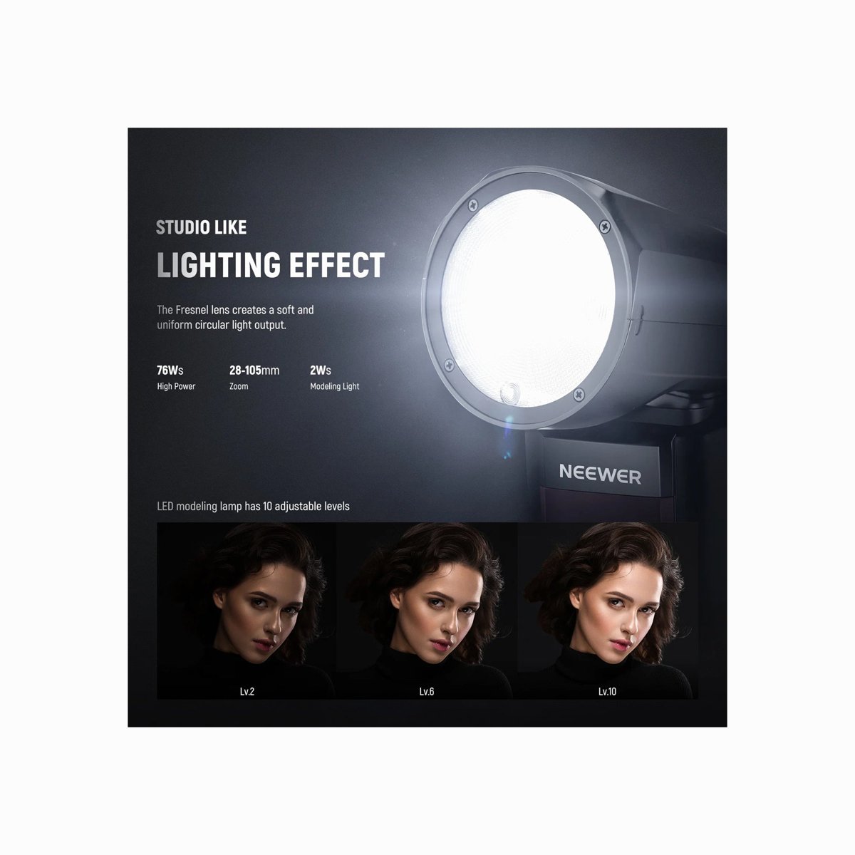 Neewer Z2-S TTL Round Head Flash Speedlite for Sony (Diffuser Kit) thumbnail 2