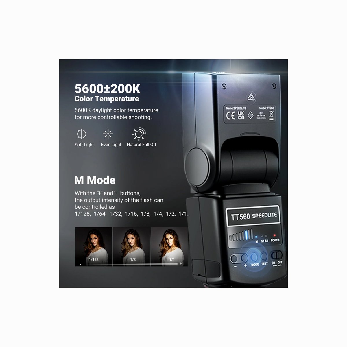 NEEWER TT560 Manual Speedlite Flash for DSLR & Mirrorless Cameras thumbnail 2