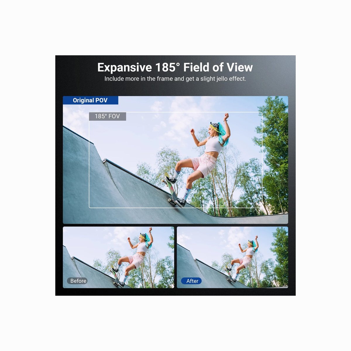 NEEWER Wide Angle Lens for DJI Osmo Action 6-FL-B52 185° thumbnail 2