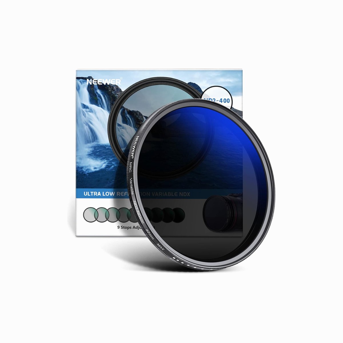 NEEWER 82mm Variable ND2βND400 Filter (1β9 Stops)