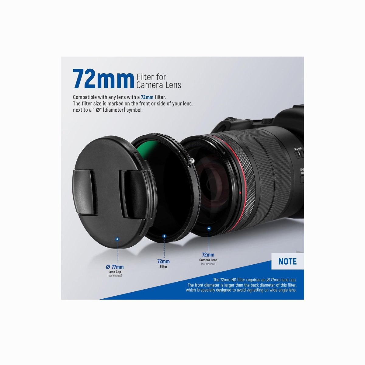 NEEWER 72 mm 2-in-1 MRC HD Variable ND2–ND32 & CPL Lens Filter thumbnail 2