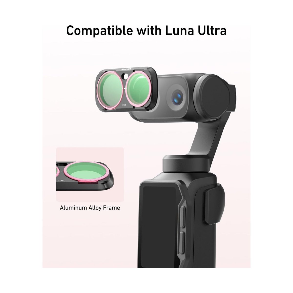 TELESIN CPL + VND 2-32 + 1/4 Black Mist Filters for Insta360 Luna Ultra-S5-FLT-85-TIS thumbnail 2