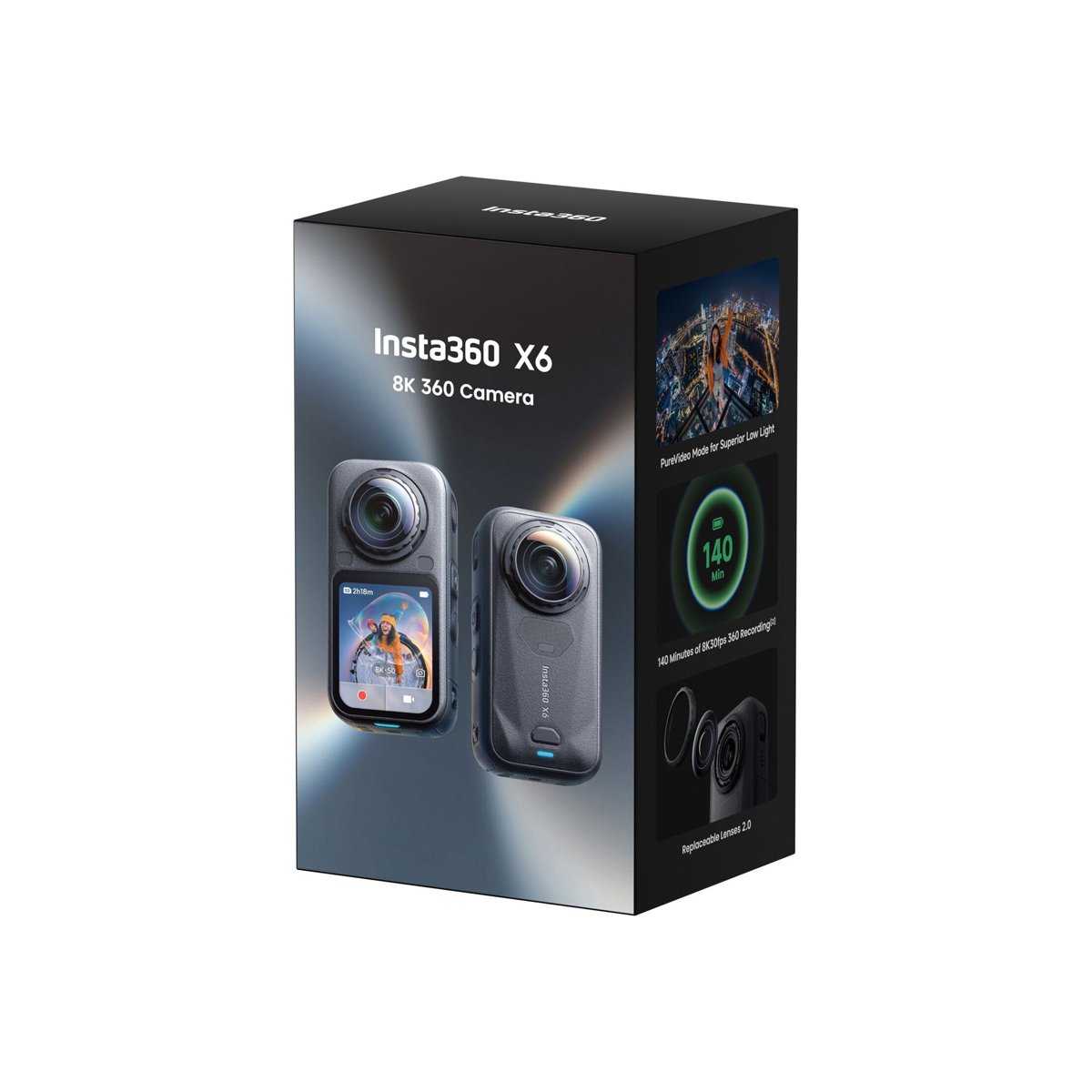 Insta360 X6 360° 8K Camera Essentials Bundle (Midnight Black) thumbnail 2