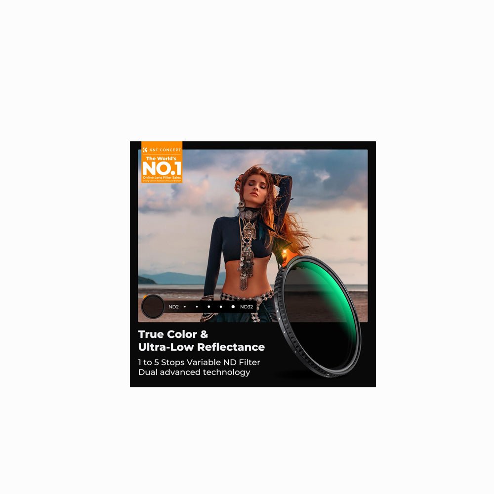 K&F CONCEPT Nano-X Series 67mm True Color Variable ND2-32 Filter (1–5 Stops) thumbnail 2