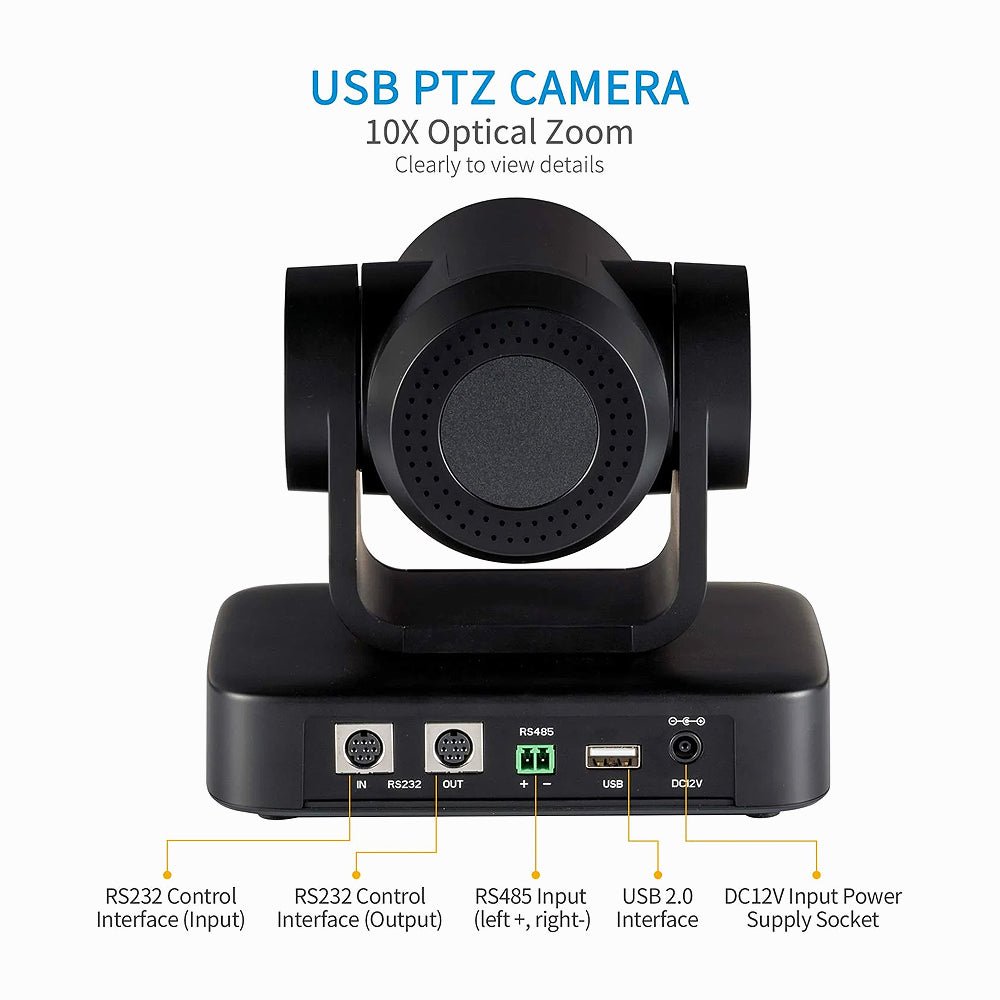 FEELWORLD USB10X Video Conference USB PTZ Camera 10X Optical Zoom Full HD 1080p thumbnail 2