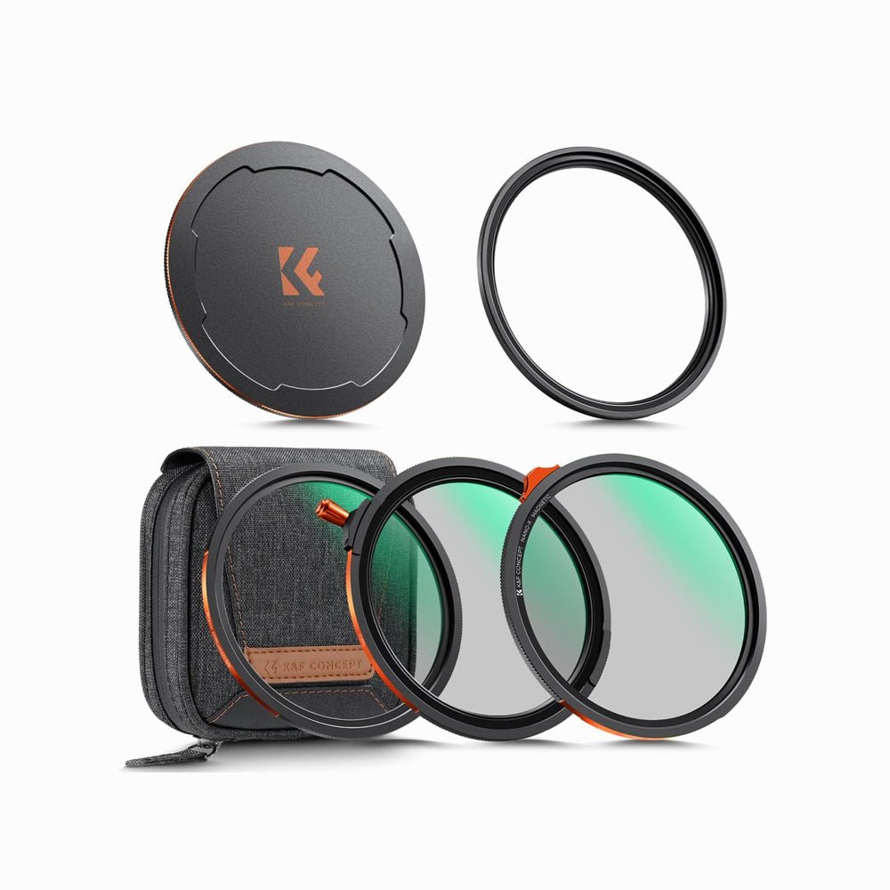 K&F Concept 82mm Magnetic Filter Kit CPL + ND2-32 + Black Mist 1/4 Filter Set + Magnetic Adapter Ring & Lens (SKU.2500)