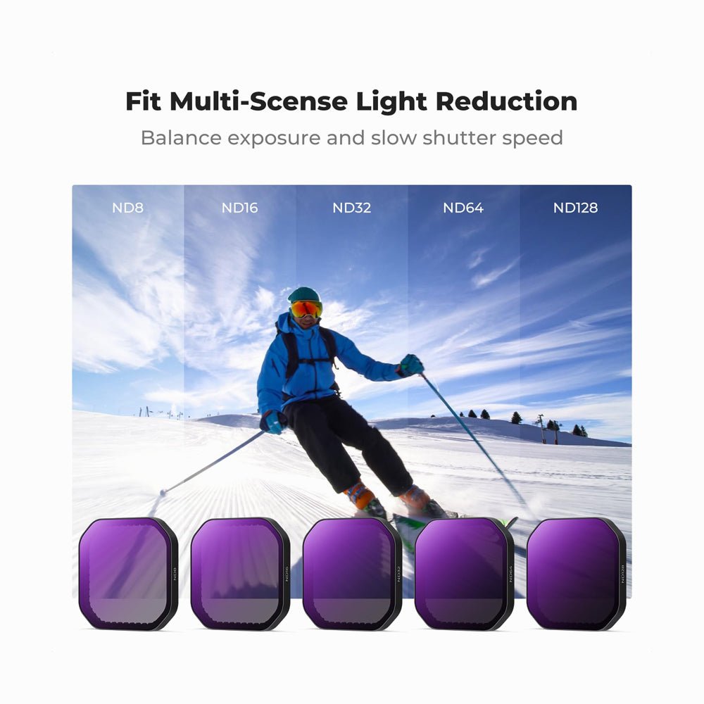 K&F CONCEPT Filter Insta360 Ace Pro 2, 6 Pack PL &nbsp;ND8 ND16 ND32 ND64 ND128 Polarizer Neutral Density Filter Action Camera Accessories,  thumbnail 2