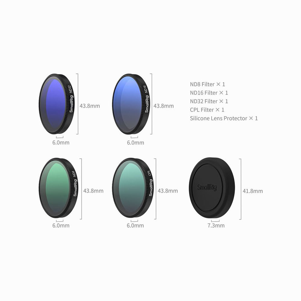 SmallRig 5895 ND Filter Kit for DJI Osmo Action 6(Set of 4) thumbnail 2