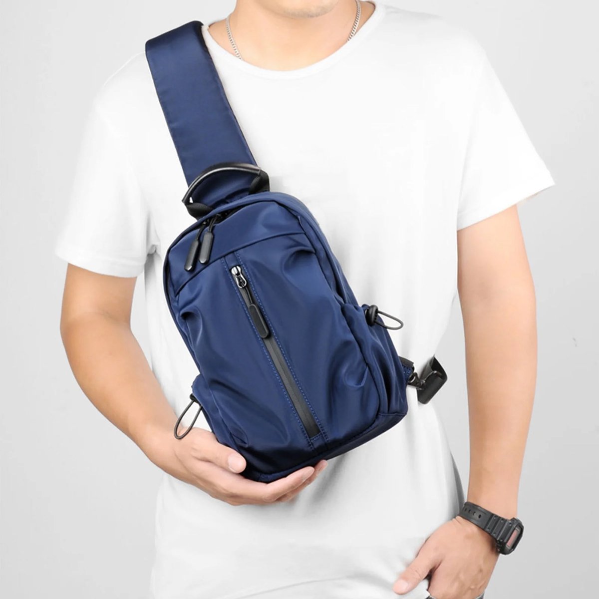 Shoulder Bag Sling Bag Small Black Crossbody Shoulder Bag Lightweight One Strap Backpack Sling Bag thumbnail 2