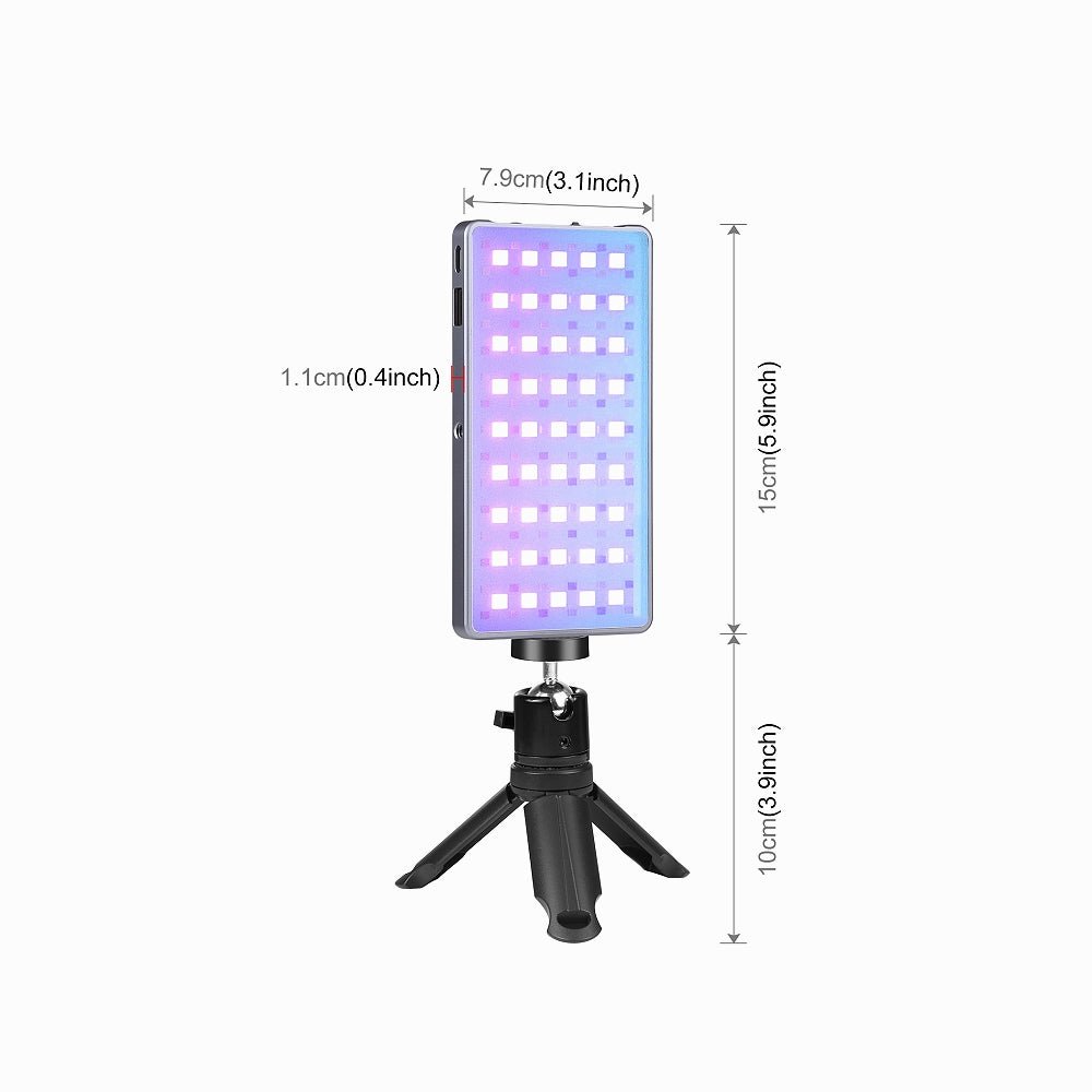 PULUZ LED Full Color RGB Beauty Fill Light Pocket Vlogging Photography Light-PU633 thumbnail 2
