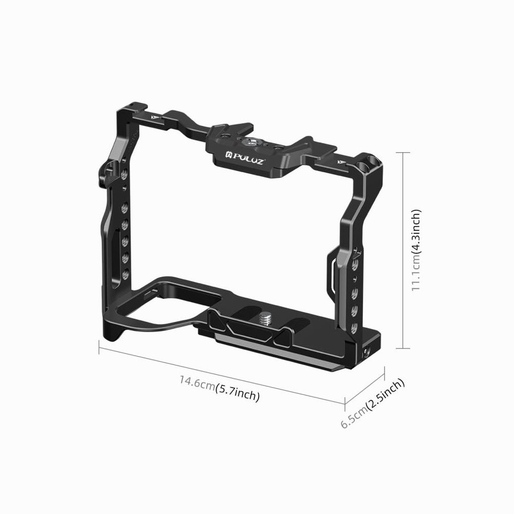 PULUZ Metal Camera Cage Stabilizer Rig for Sony A7 IV / ILCE-7M4 / A7M4 / A7M3 / A7R3 / A7R III / A7R5(Black)-PU3105B thumbnail 2