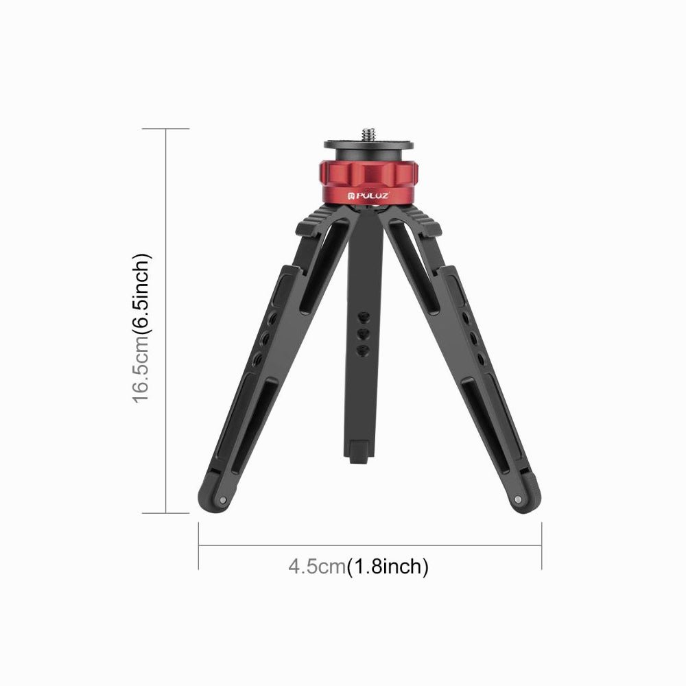 PULUZ Desktop Vlogging Live Tripod Holder with Cold Shoe Bases for DSLR & Digital Cameras, Adjustable Height: 7.5-14.5cm-PU3070GT thumbnail 2