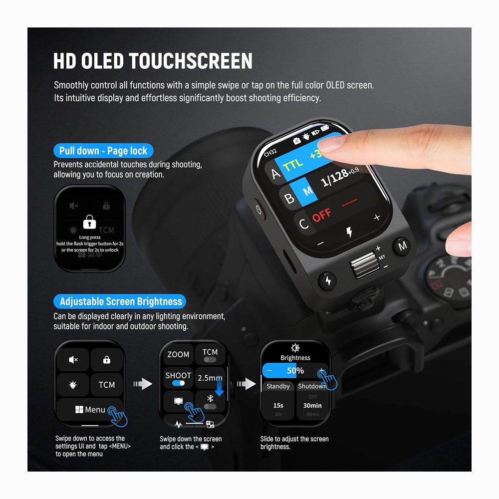 Neewer QZ-C Touchscreen TTL Wireless Flash Trigger for Canon thumbnail 2