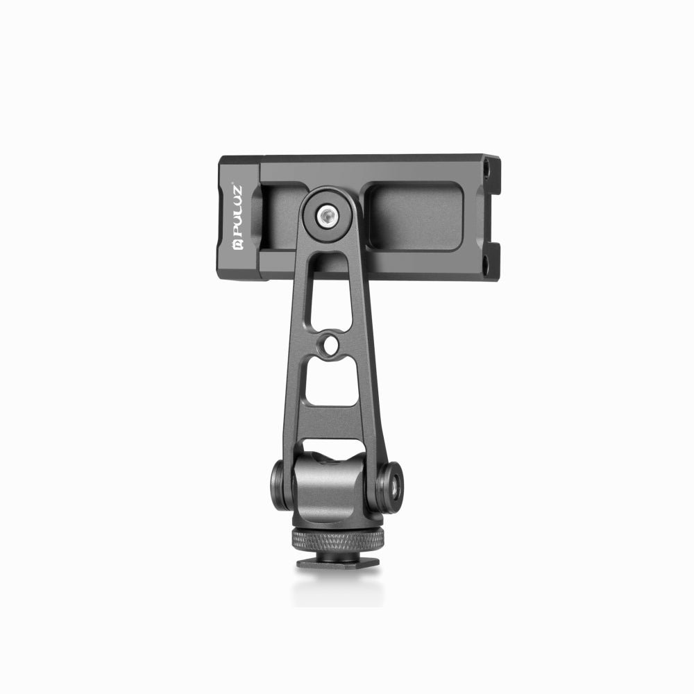 PULUZ Z-axis 360 Rotation Cold Shoes Aluminum Alloy Phone Clamp Holder Bracket (Black)-PU3207B thumbnail 2