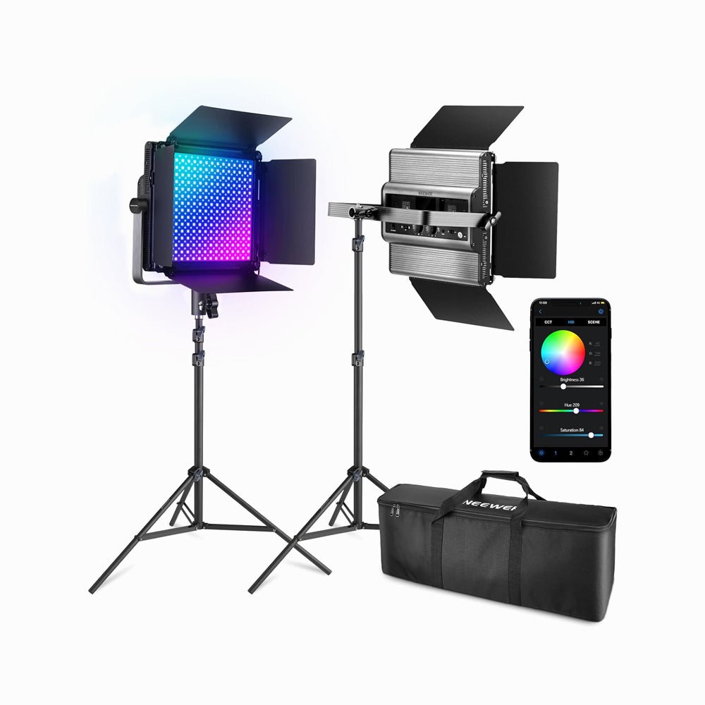 Neewer 2ΓRGB1200 APP LED LIGHT 60W V4+2Γ200CM LIGHT STAND+BAG(EU)