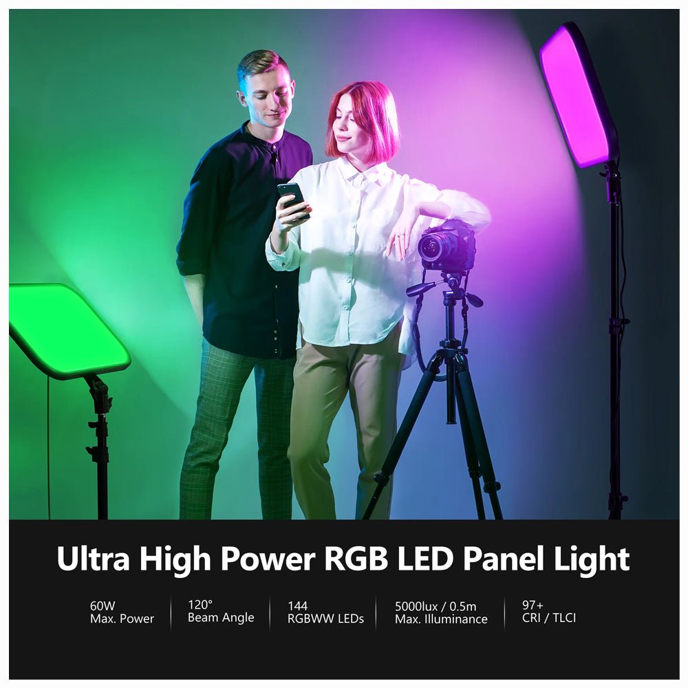 NEEWER 2 Pack RGB168 18.3 Inch LED Panel Video Light thumbnail 2