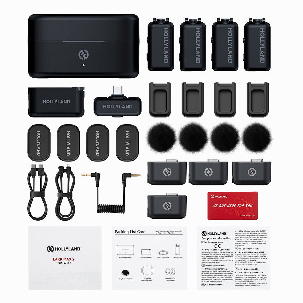 HOLLYLAND LARK MAX 2 COMBO 4-PERSON WIRELESS MICROPHONE SYSTEM FOR CAMERAS AND MOBILE DEVICES(SPACEGRAY) thumbnail 2