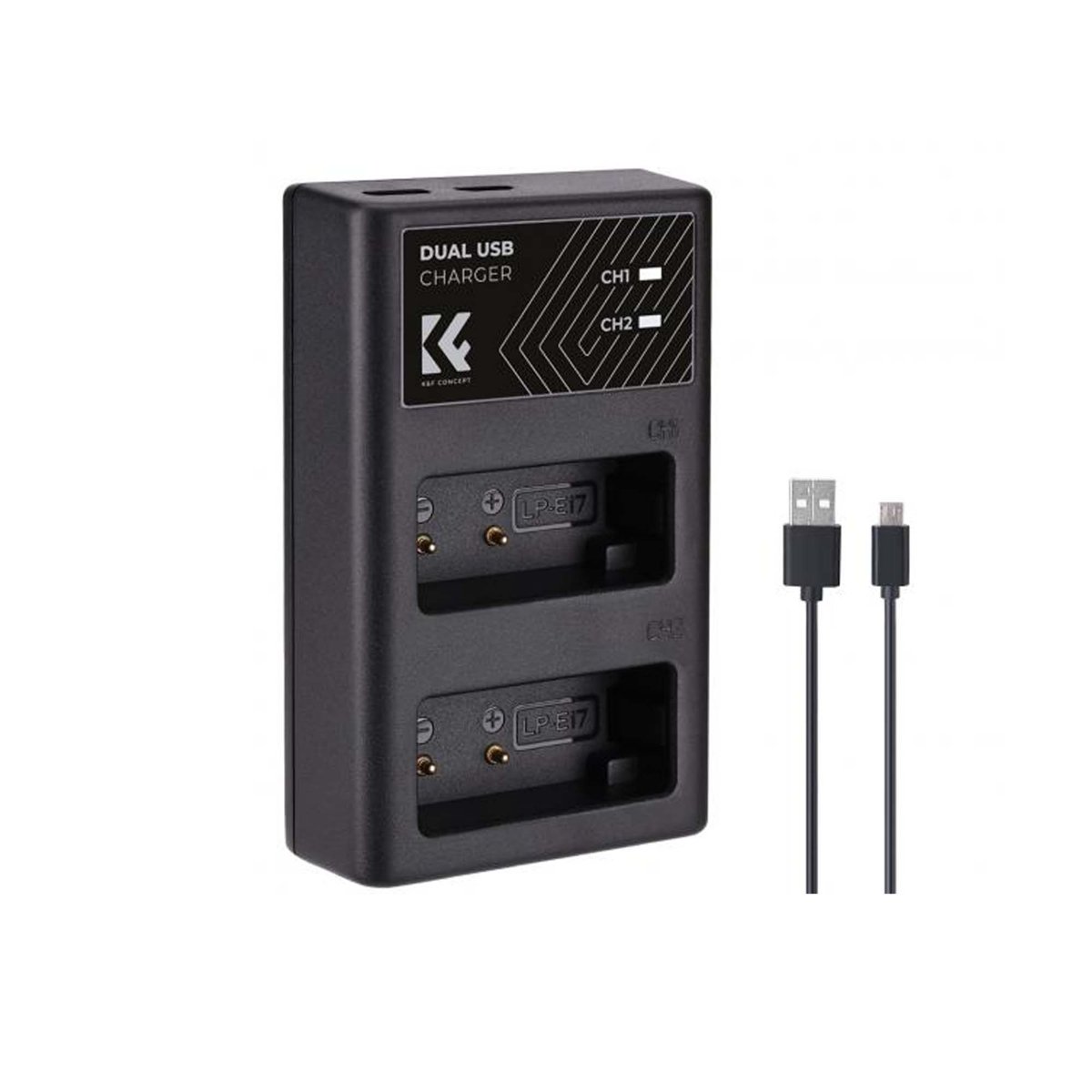 K&F CONCEPT LP-E17 Battery Charger, Dual Slot Quick Charger for Canon-KF28.0008