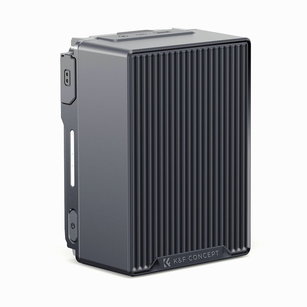 K&F CONCEPT V Mount Battery,Black 99Wh 6700mAh V-Mount Battery with PD 100W USB-C Fast Charging, with Dual D-TAP/A/USB-C/DC/TFT Display/Emer