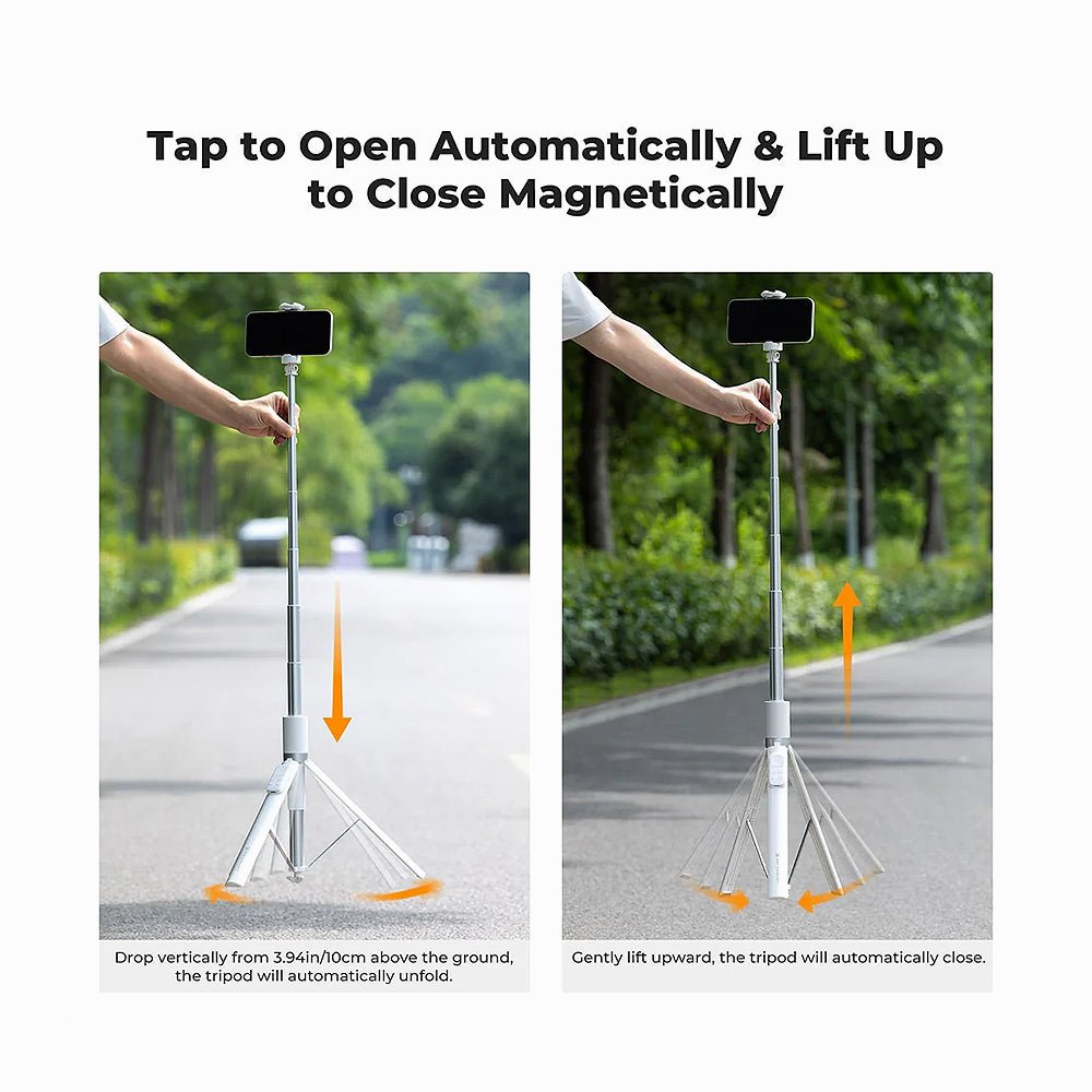 K&F Concept x96 Selfie Stick for phones White -KF15.0001V1 thumbnail 2