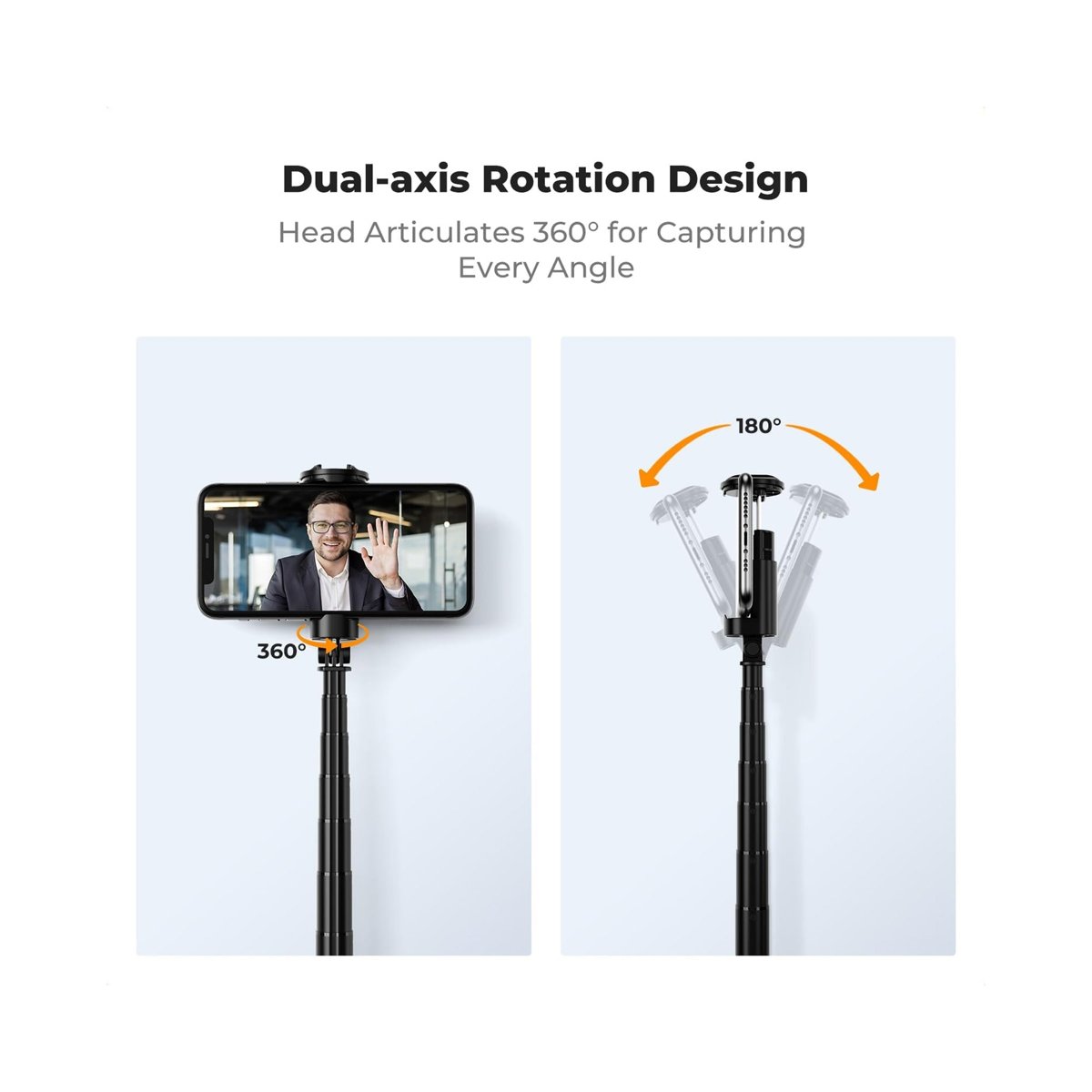 K&F Concept Selfie Stick for phones Black-KF15.0002V1 thumbnail 2