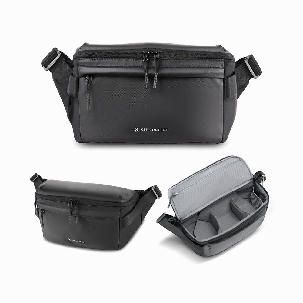 K&F Concept KF13.212 Waterproof Urban Wander Sling/Shoulder Camera Bag (10L) â Black