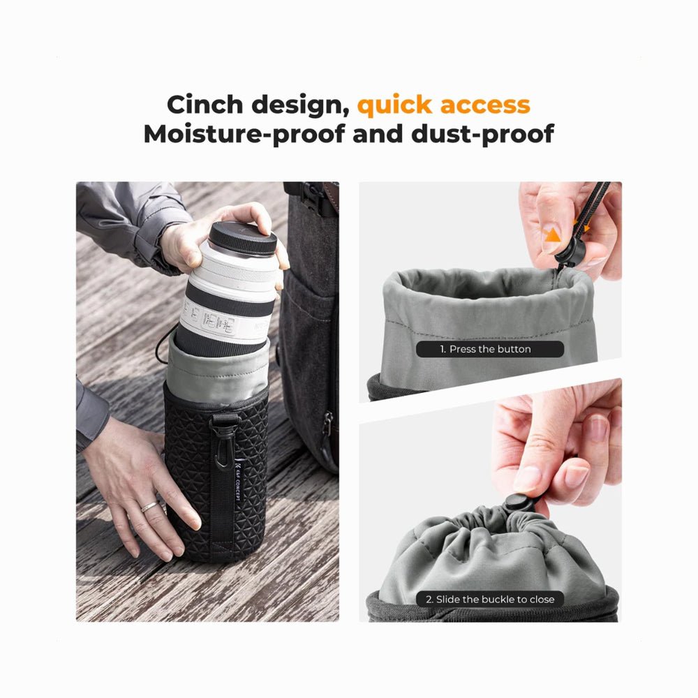 K&F Concept 4 Pack Camera Lens Pouch Case, Protective Lens Bag-KF13.204 thumbnail 2