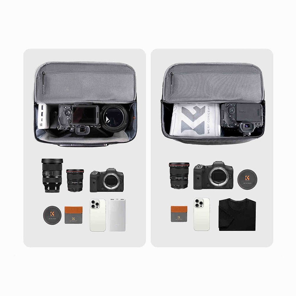 K&F Concept KF13.212 Waterproof Urban Wander Sling/Shoulder Camera Bag (10L) – Black thumbnail 2